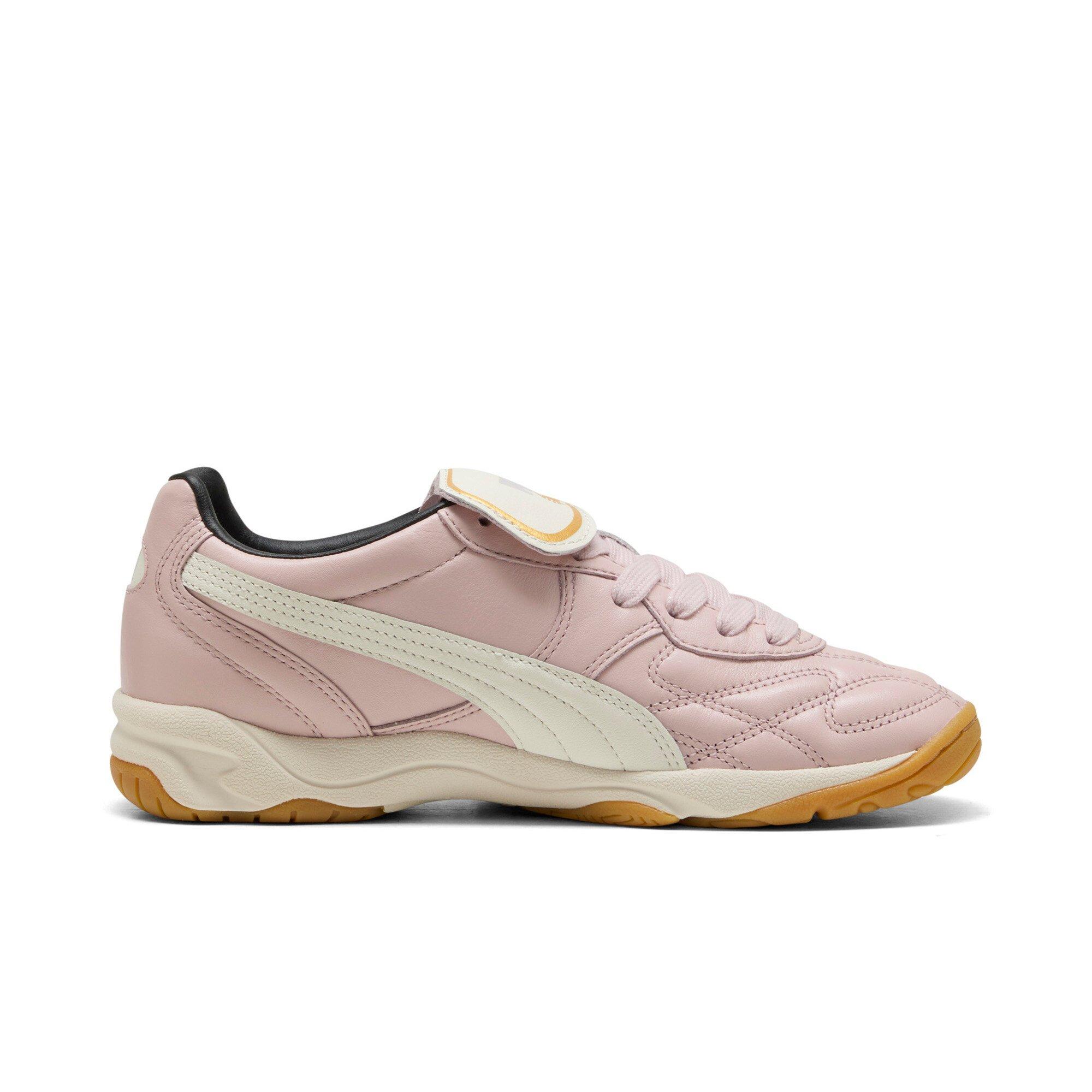 PUMA King Women's Leather Casual Lace Up Shoes - Pink/White/Gum